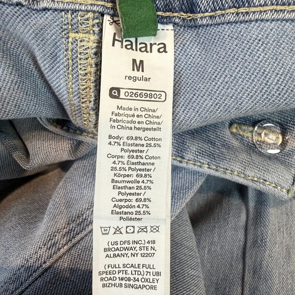 Halara Flex Asymmetric Low Rise Baggy Wide Leg Jeans Light Wash Size Medium - Picture 6 of 9